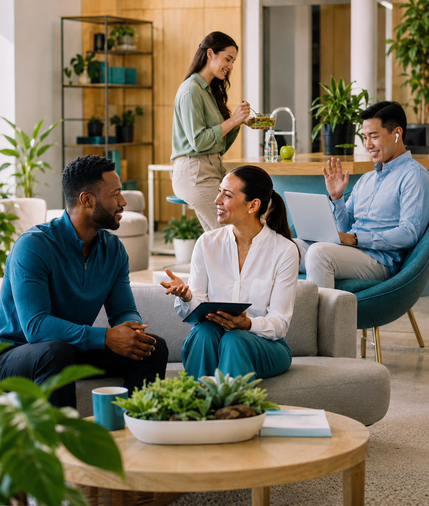 Give-Employees-More-Ways-to-Invest-in-Their-Health Employees exploring personalized wellness options
